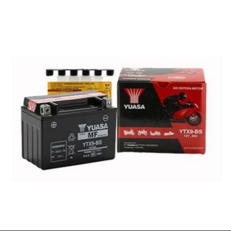 Jual Aki Motor Bajaj Pulsar 200ns Yuasa Ytx9-bs Original Aki Kering Di