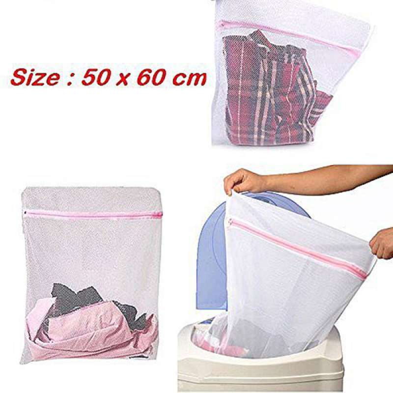 Jual Laundry Net 50 x 60 cm Jaring Cucian Jumbo Besar Bag Zipper Tas