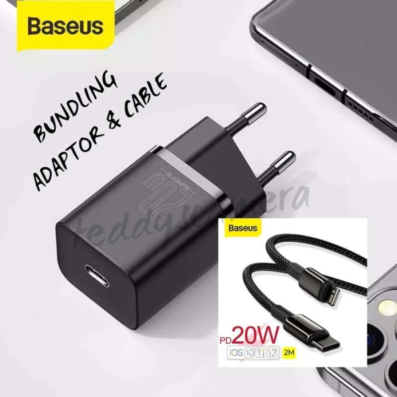 âˆš Baseus Charger Iphone 12 Bundling Set Adaptor Cable Type