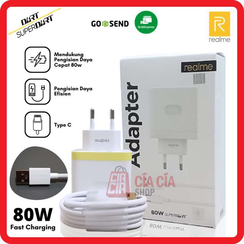 Jual Charger Realme 80W Usb Type C Supervooc Superdart Type C 80 Watt