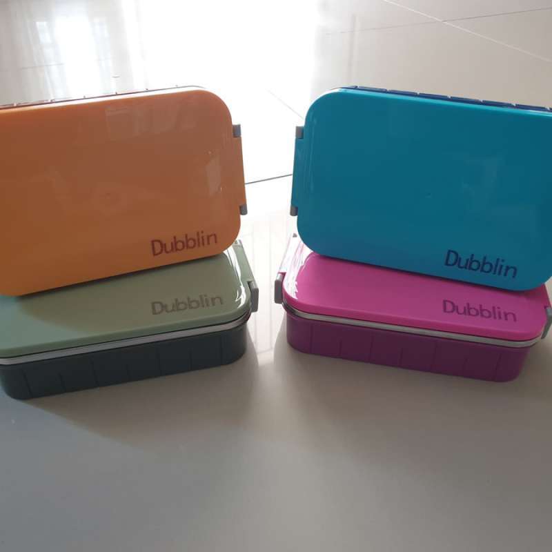 Promo Dubblin Lunch box Kotak Makan Stainless dan tempat sop Hijau