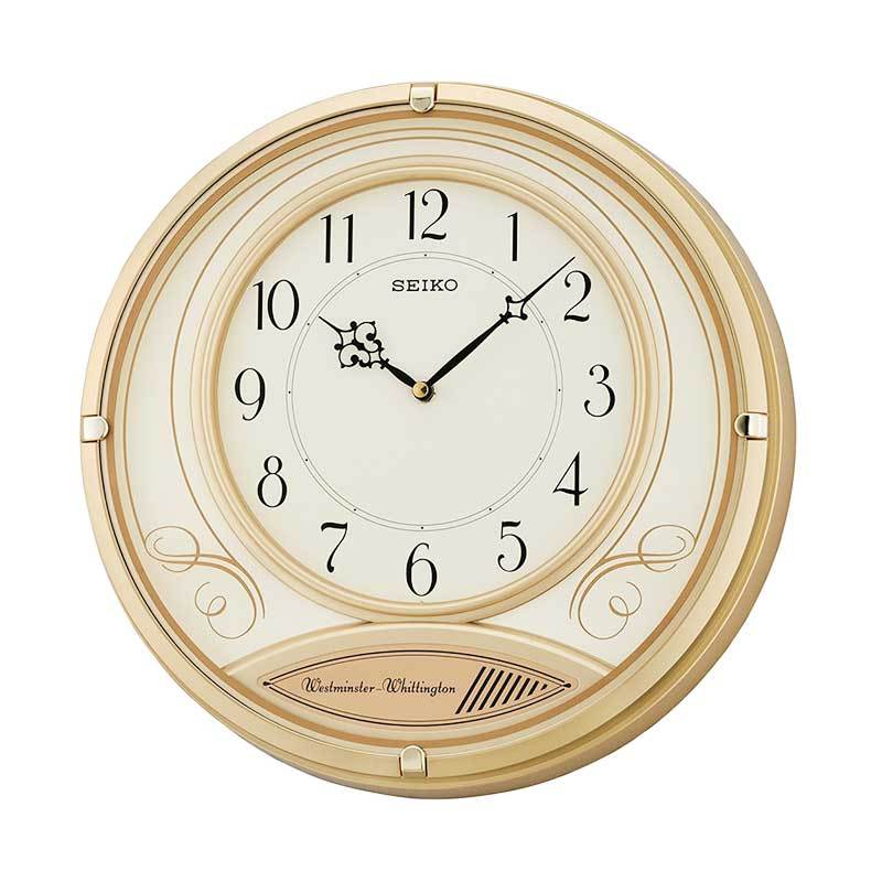 Jual SEIKO QXD213G Dual Chime Analog Wall Clock - Gold [36 