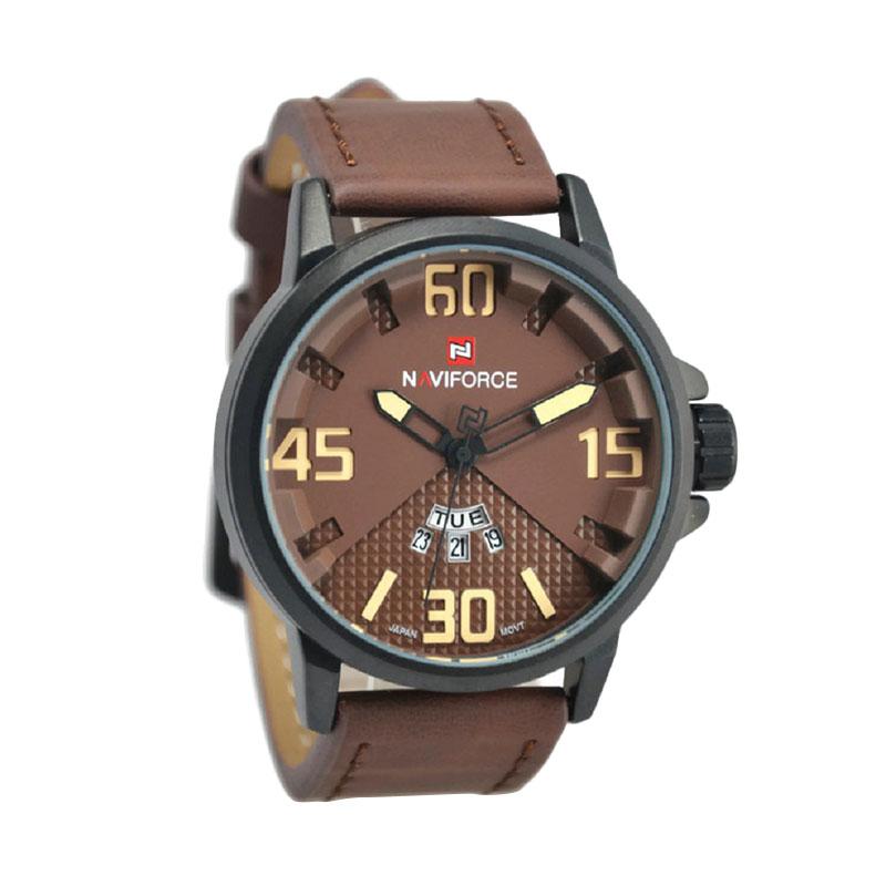 jual naviforce nf 9087 jam tangan pria coklat tua jual naviforce nf 9087 jam tangan pria coklat tua