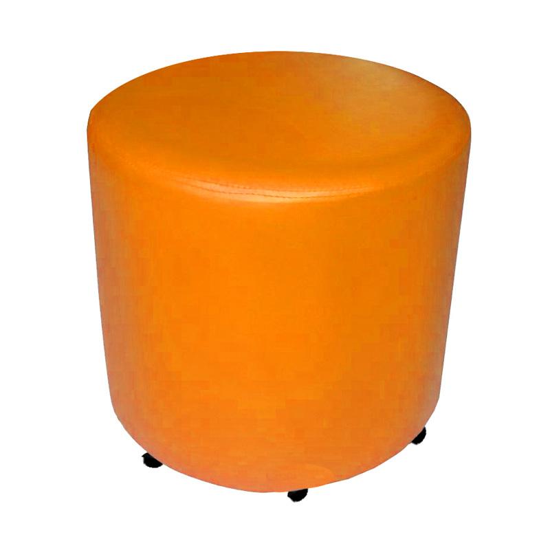 Jual FCENTER Bulat  Kursi  PUFF  Orange JABODETABEK 