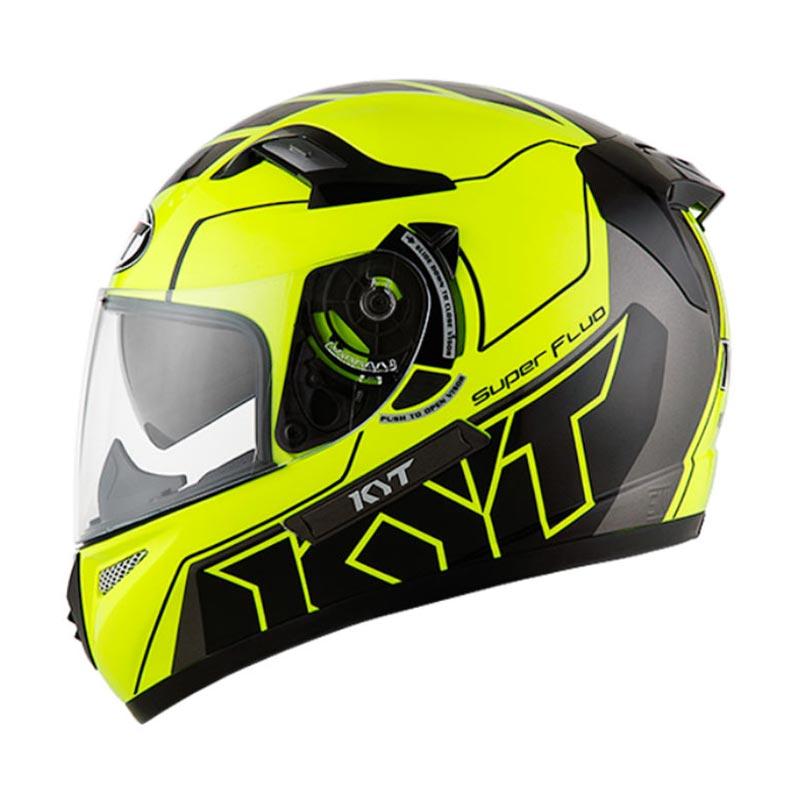 Jual KYT K2 Rider Super Fluo EDT Helm Full Face - Yellow 