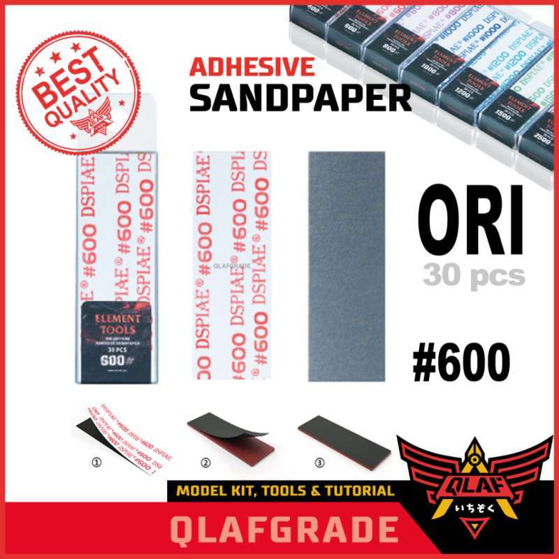 Jual ADHESIVE SANDPAPER 600 AMPLAS WET DRY SANDING dspiae gundam model