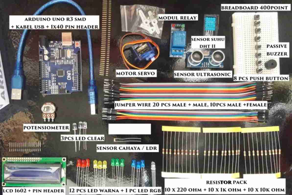 Promo Starter Kit Arduino - UNO R3 Compatible Paket Untuk Pemula Diskon ...
