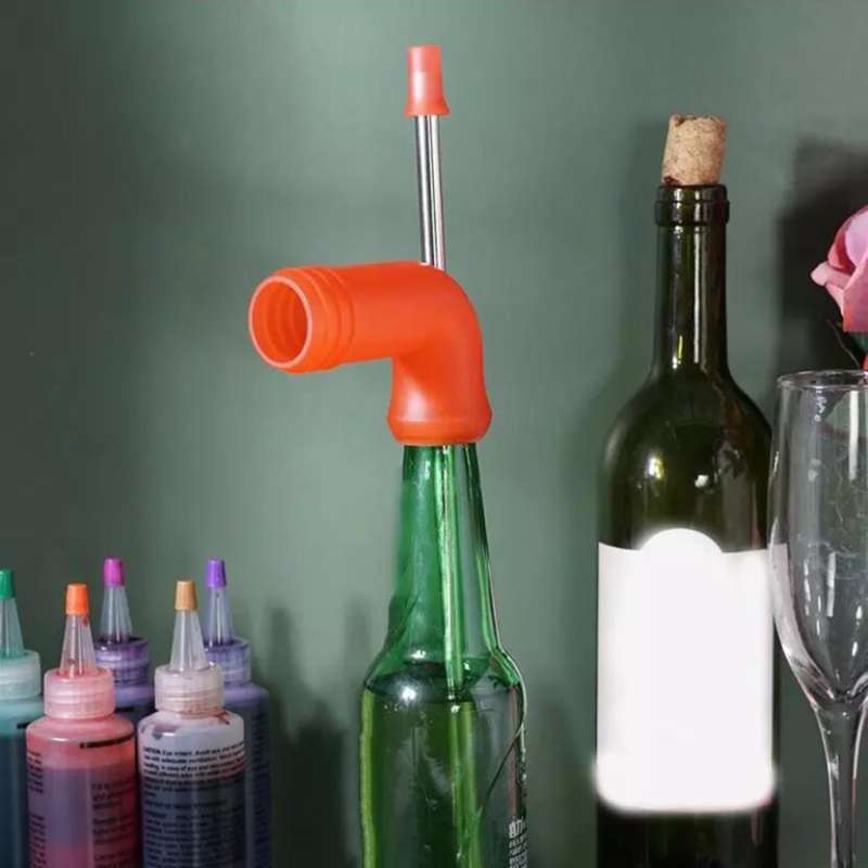 Jual Beer Snorkel Dispenser Drink Bong Funnel Party Straw Tool Orange Di Seller Homyl Shenzhen