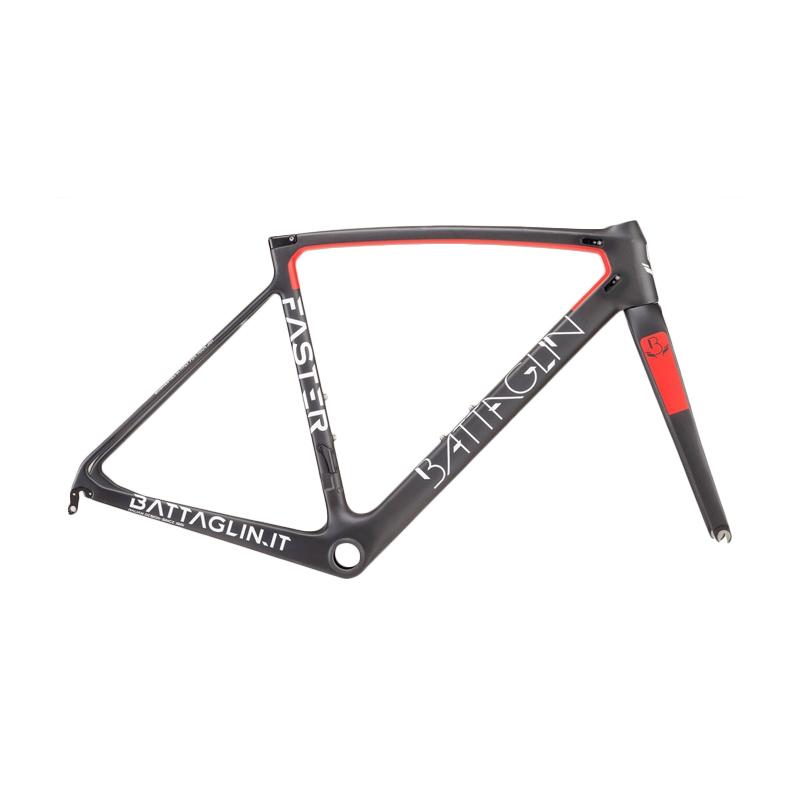  Battaglin Faster Carbon Road Frame Set Sepeda - Matte Black Red size 