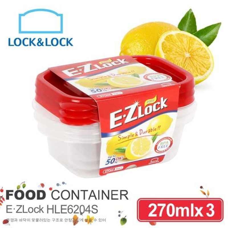 Jual [Locks and Buckles] EZ LOCK Long Preservation Box (Red Cover) / 270ML / 3 In di Seller