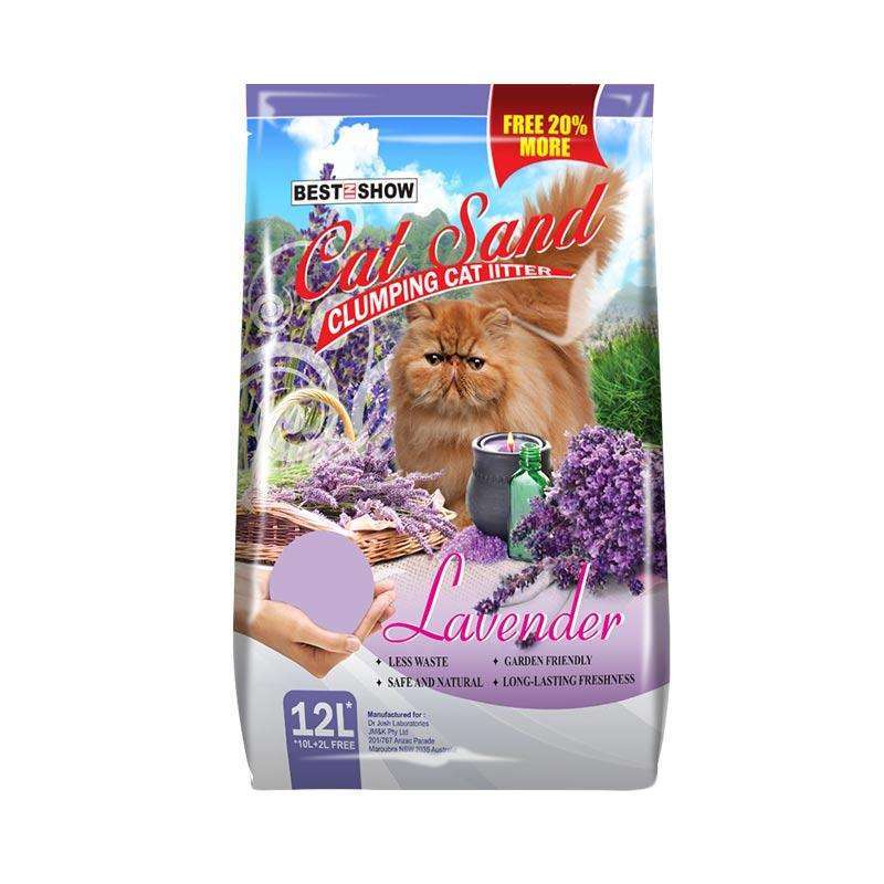 Promo Best In Show Cat Sand Lavender [12 L] Pasir kucing Diskon 22 di