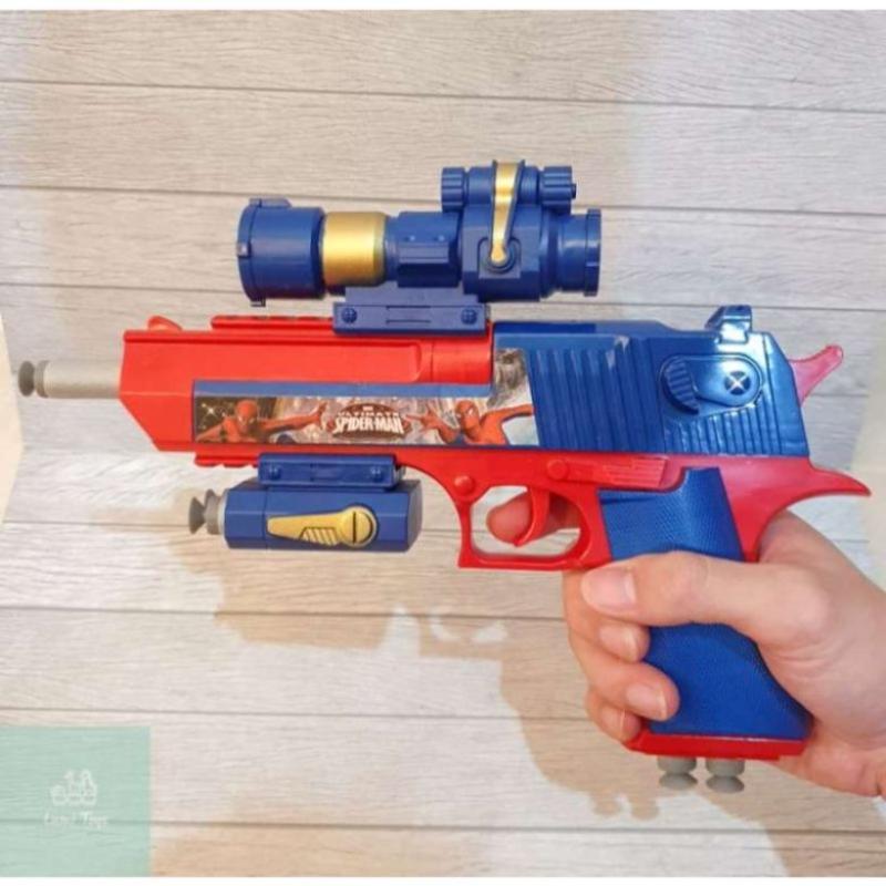 Jual Mainan Anak Soft Bullet Blaster Nerf Gun Avengers Spider Ironman