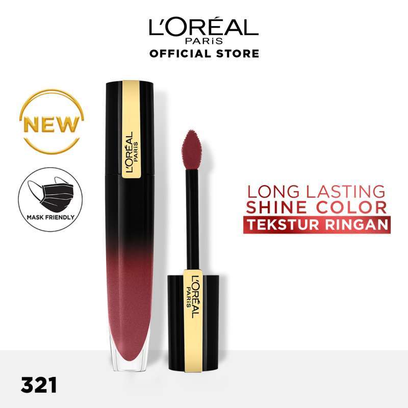 Promo L'Oreal Paris Brilliant Signature Glossy Lip Stain (Tekstur ringan & Tahan Lama) Diskon 9