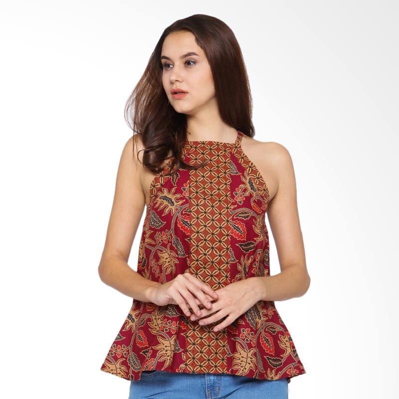 jual anakara halter tank maple atasan batik wanita jual anakara halter tank maple atasan batik wanita