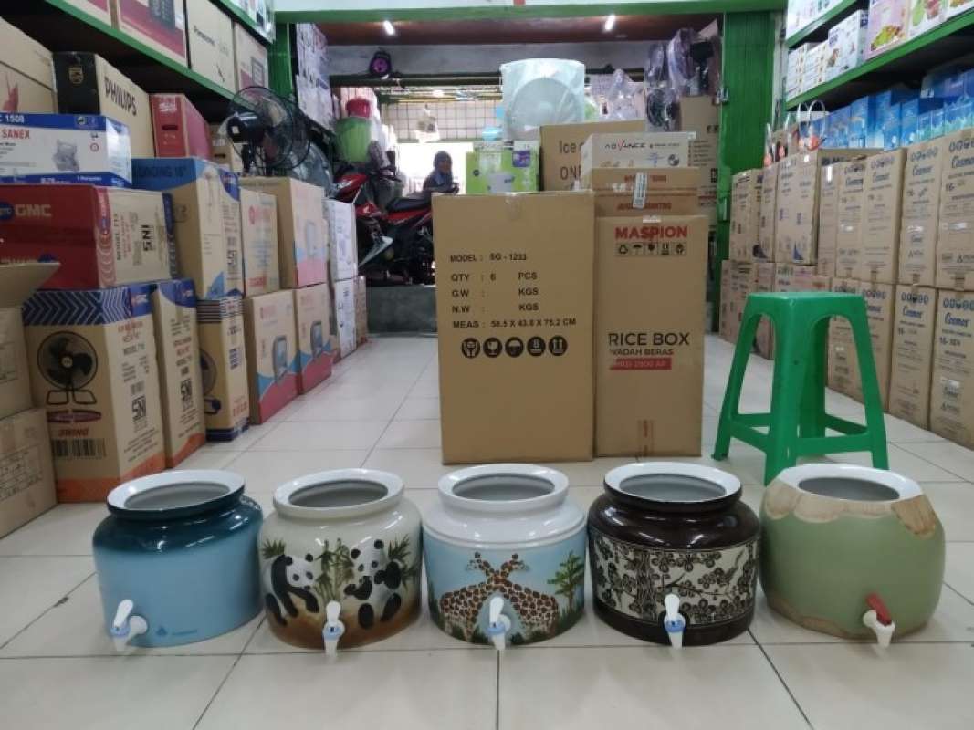 Jual Guci air minum keramik food grade kharisma + kran guci di Seller