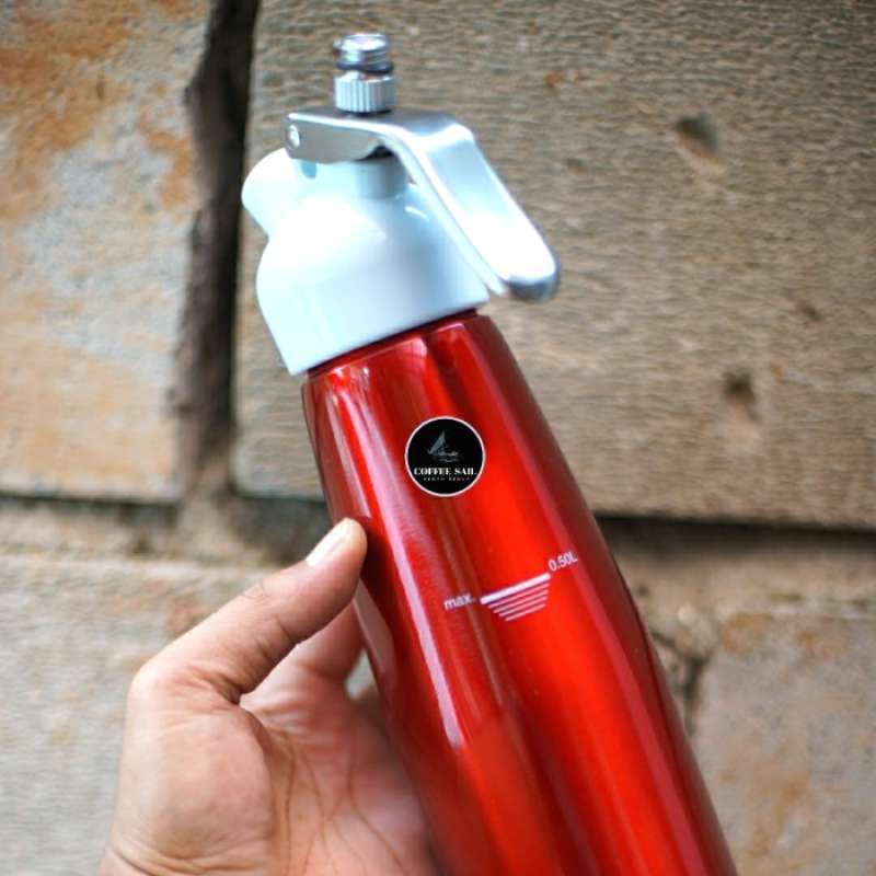 Jual WHIP CREAM DISPENSER RED WHIPPED WHIPPER FOAM MAKER NITRO COFFEE 500mL (Kode 001