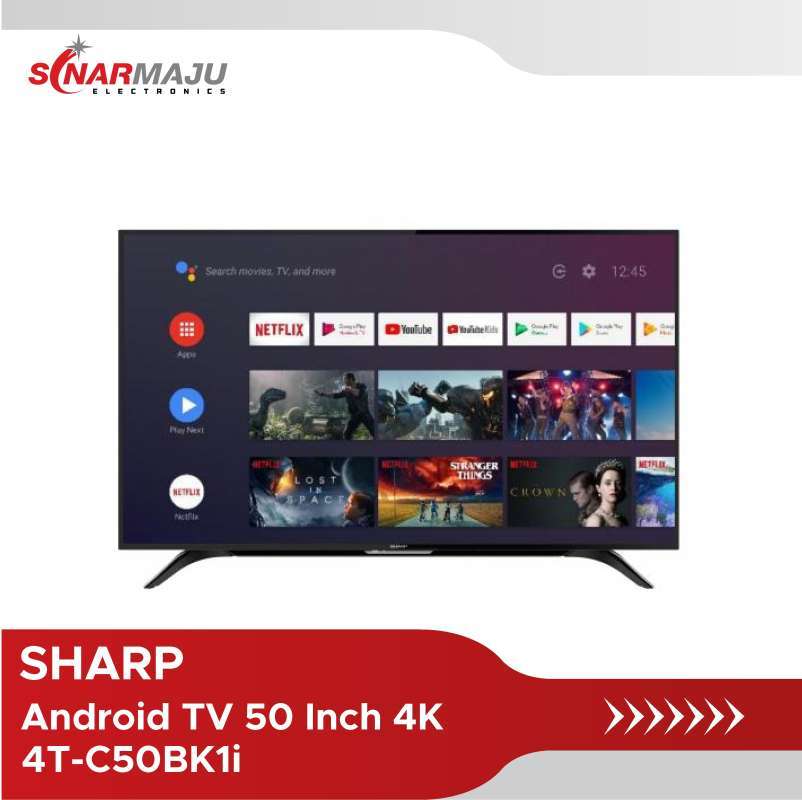 Jual LED TV 50 Inch Sharp 4K UHD Android TV 4TC50BK1 di Seller