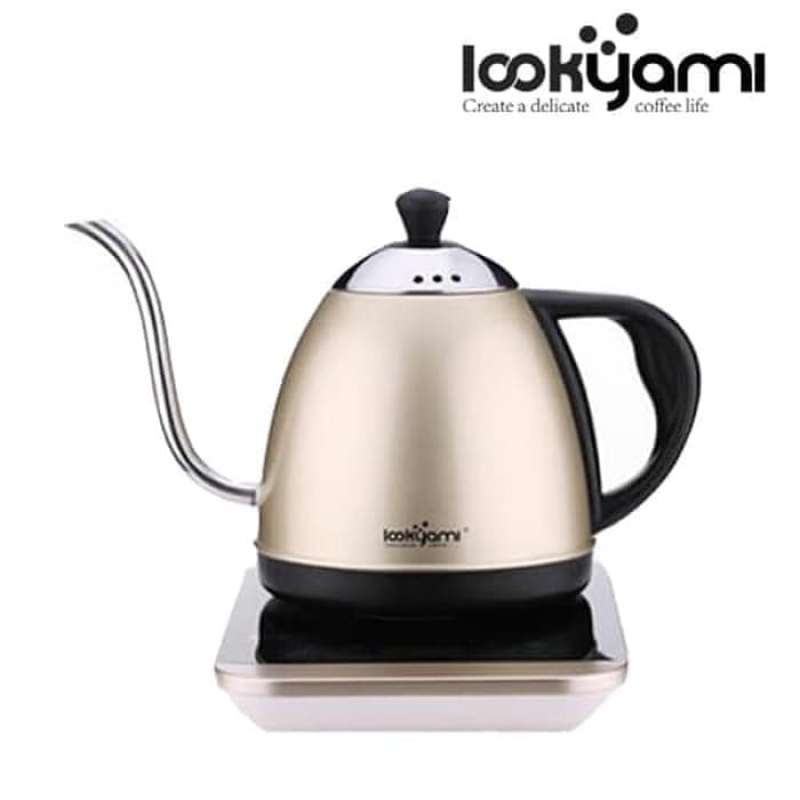 Promo Lookyami Electric Kettle Gold Gooseneck Kettle Kettle Listrik