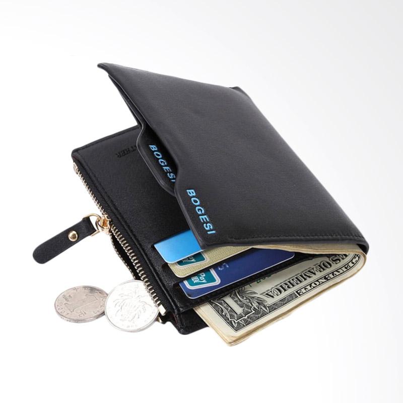 Jual Bogesi Kulit Dompet Pria - Black [BOGESI836] Murah