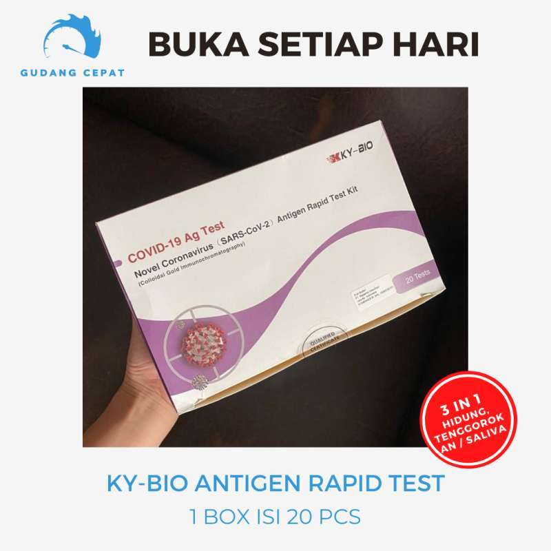 Jual Kybio Covid19 Test 1 Box Antigen Rapid Test Kit Original Swab