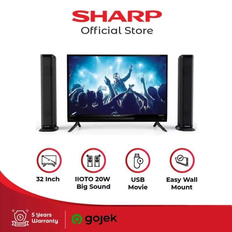 Jual Sharp Led Tv 32 Inch Speaker Tower 32bb Digital Tv Di Seller ...