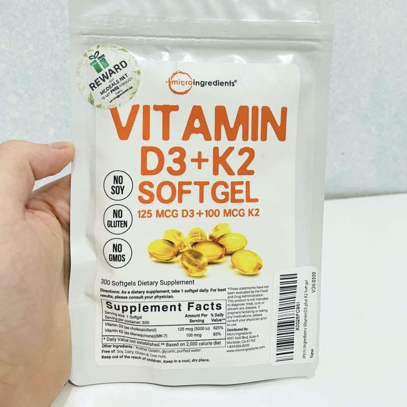 Jual Original Vitamin D3 5000 IU K2 100 mcg 300 Softgels