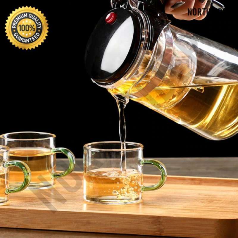 Jual FREE ONGKIR TEA INFUSER POT 750ML PUSH BUTTON TEKO TEH SARINGAN