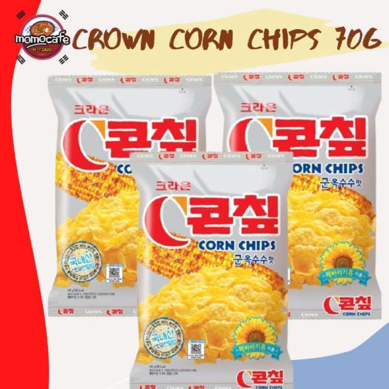 Jual Crown Corn Chips Snack Korea 70 Gr Snack Jagung Made In Korea di