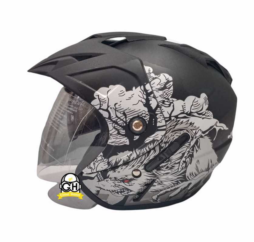 Promo Helm Motor SNI BXP Original 2 kaca (Double visor) Fullmoon Setara