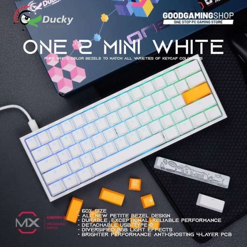 ducky one 2 mini white cherry mx red