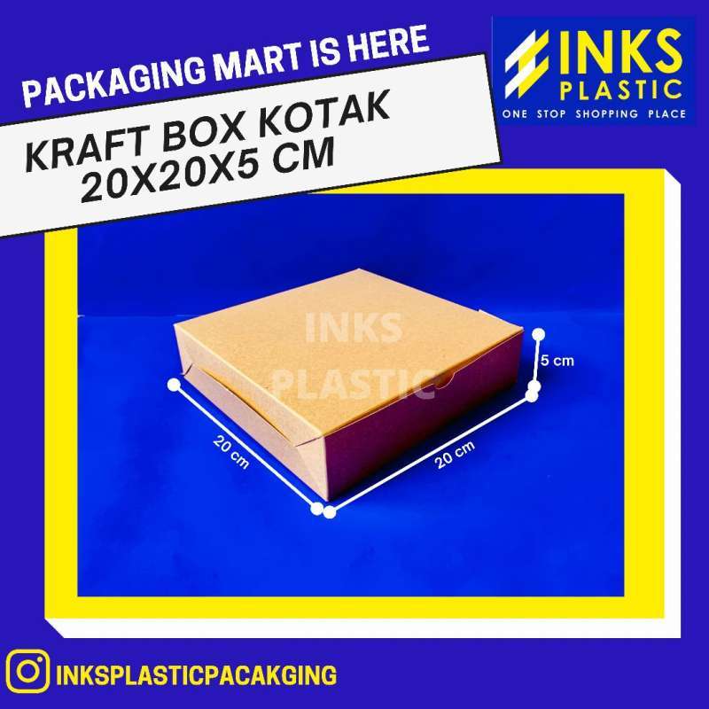 Jual KRAFT BOX KOTAK 20X20X5 (10PCS) di Seller inksplasticpackaging