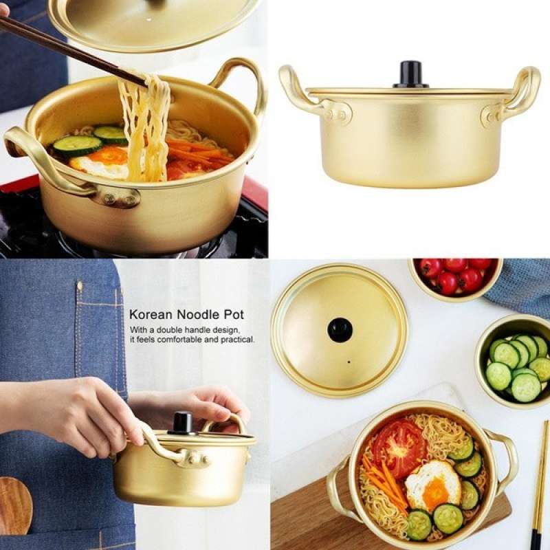 Panci Ramyon Promo Panci Ramyun Pot Bowl Korean (2 Pegangan) Diameter 16 Cm + Tutup ...