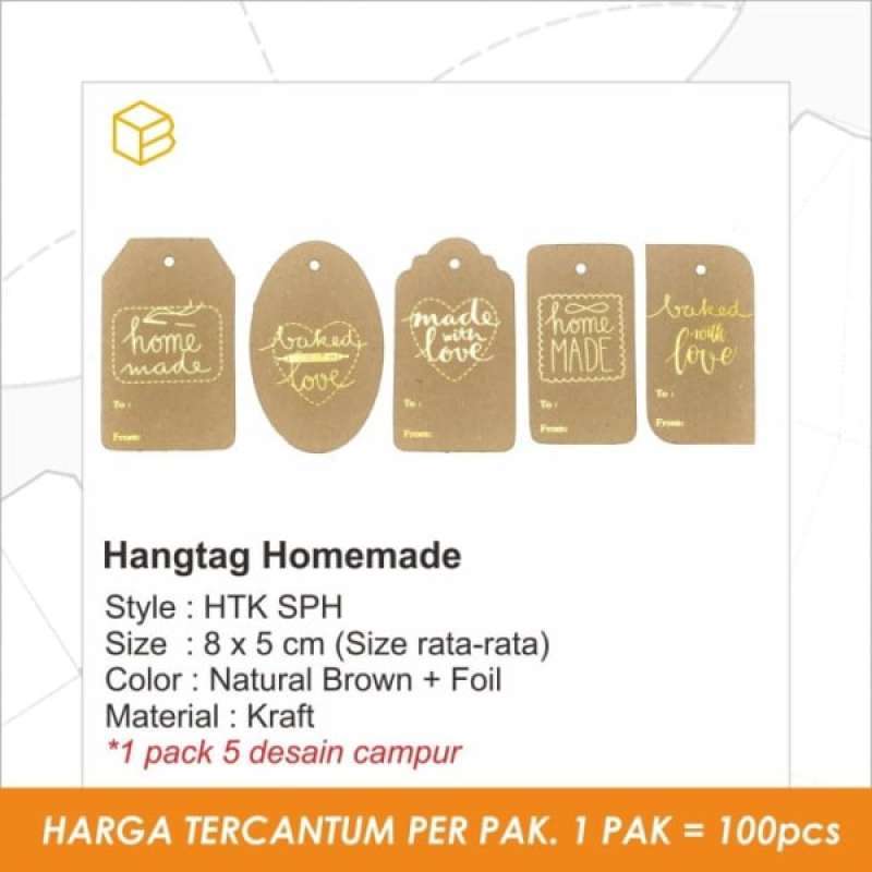 Jual Dijual HTK SPH Hang tag kraft Homemade. Label Price Tag Homemade