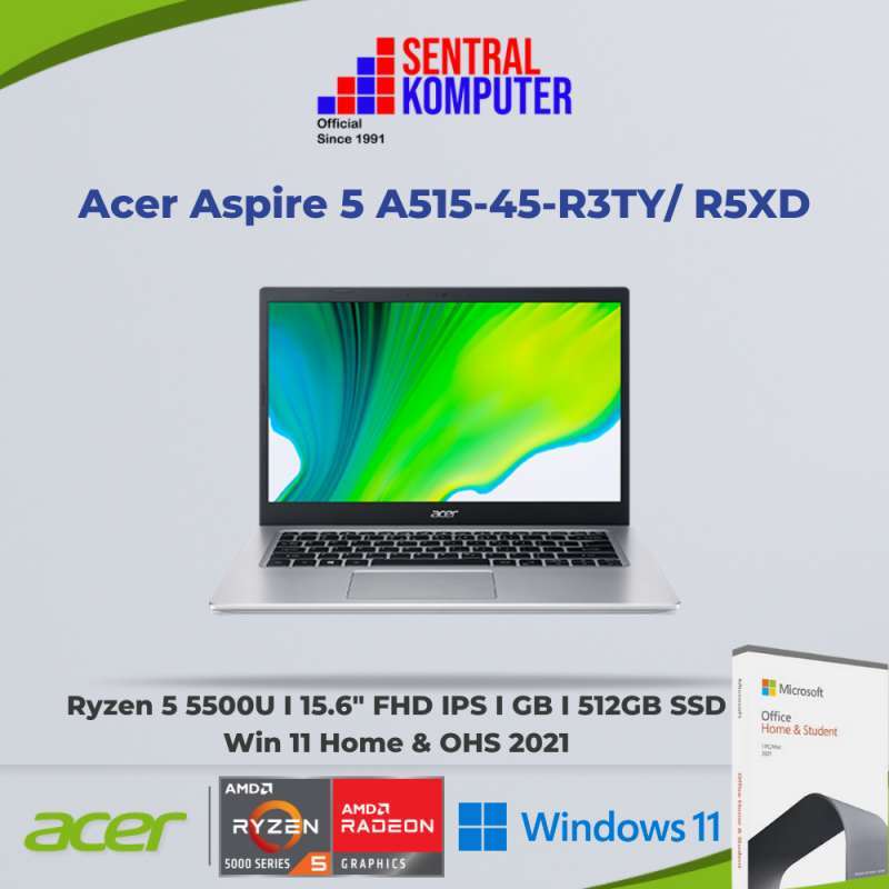 Jual Acer Aspire 5 A515-45-R3TY/ R5XD-Ryzen 5 5500U-8GB-512GB-Win 11 ...