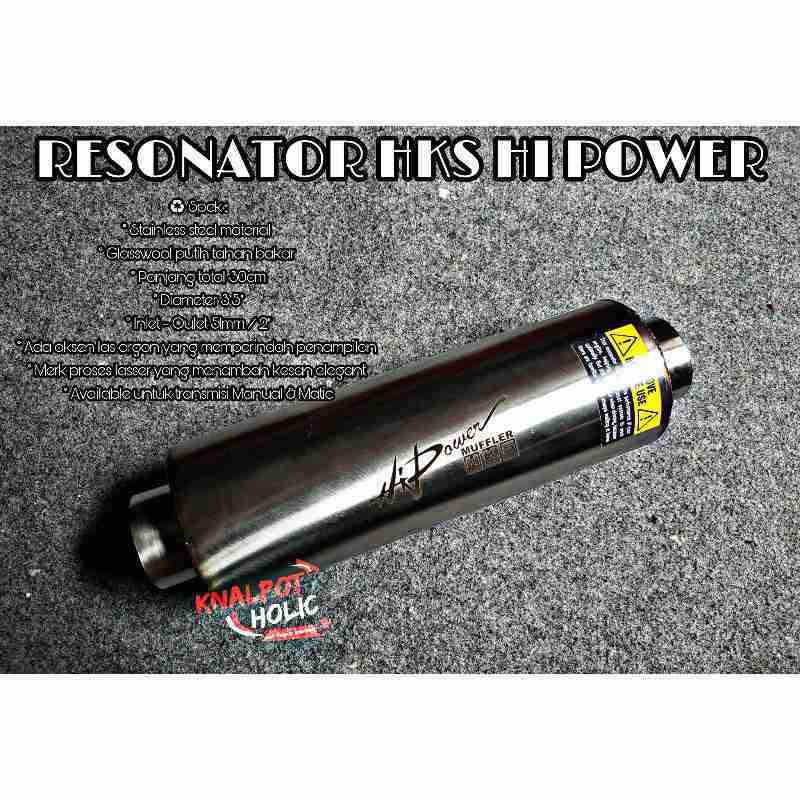 Jual RESONATOR HKS HI POWER STAINLESS AVAILABLE MOBIL MANUAL & MATIC Bass Bulat di Seller