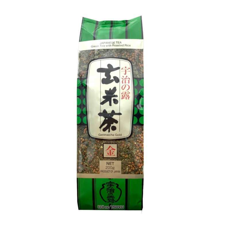 Jual Ujinotsuyu Green Tea Leaves with Roasted Brown Rice Gold 200g di