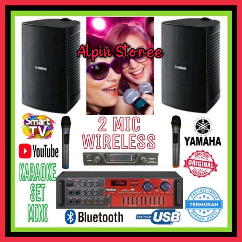 Jual Karaoke Set Mini Yamaha 6 Inch Ampli Karaoke Smart Tv 2 Mic