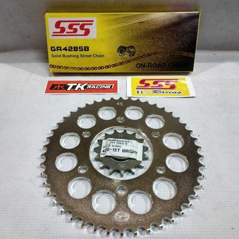 Jual Gear Set Scorpio TK racing dan Rantai SSS gold di Seller wj racing