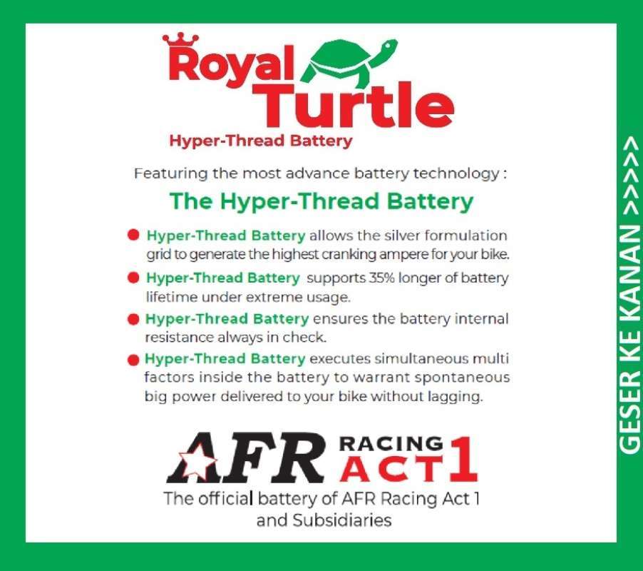 Jual Aki Motor Benelli Patagonian Eagle ROYAL TURTLE GM7Z-4A Accu