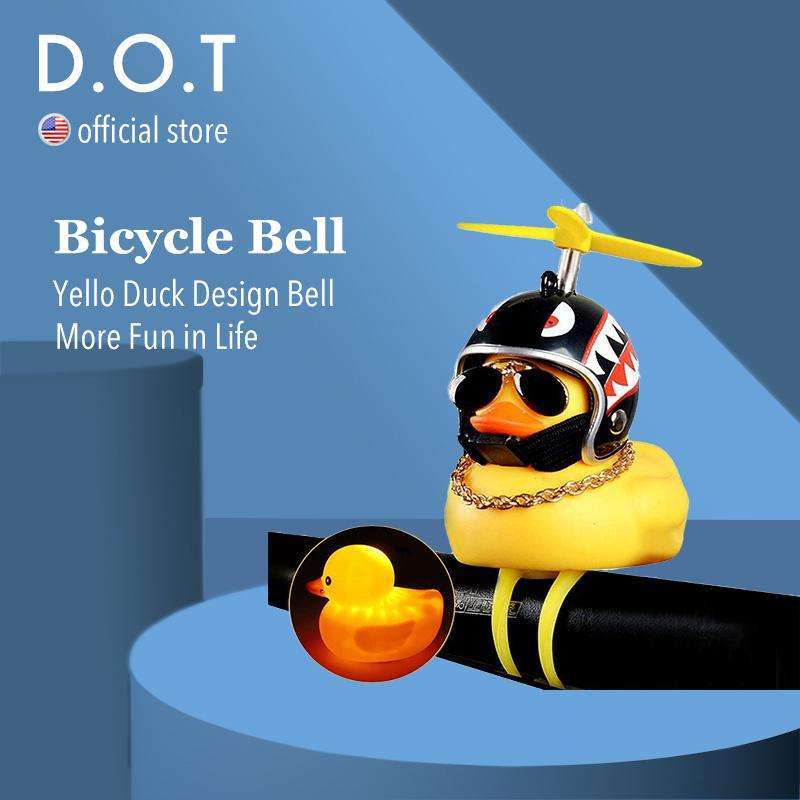 Jual D.O.T Bicycle Bell Child Duck Rubber with Helmet Duckling in the