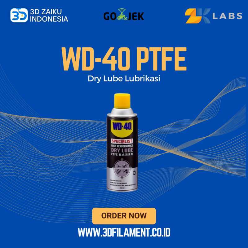 Jual Original WD40 PTFE Dry Lube Lubrikasi Mesin 3D Printer CNC CO2