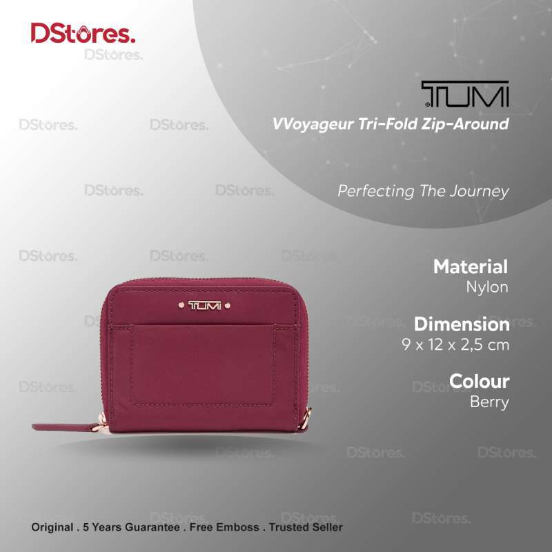 Jual TUMI Voyageur TriFold ZipAround Wallet di Seller DStores Ladies