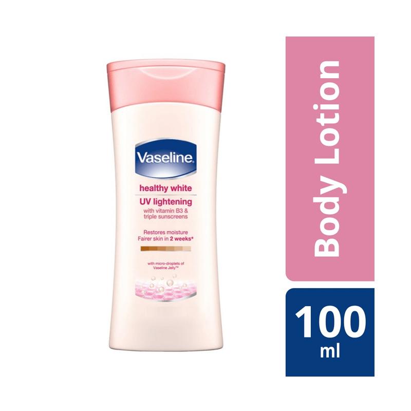 Jual Vaseline Healthy White UV Lightening Body Lotion [100 mL/ Kemasan