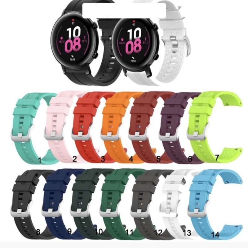 Jual Strap Tali Jam Rubber Karet Silicone Band Huawei Watch Gt 2 42mm