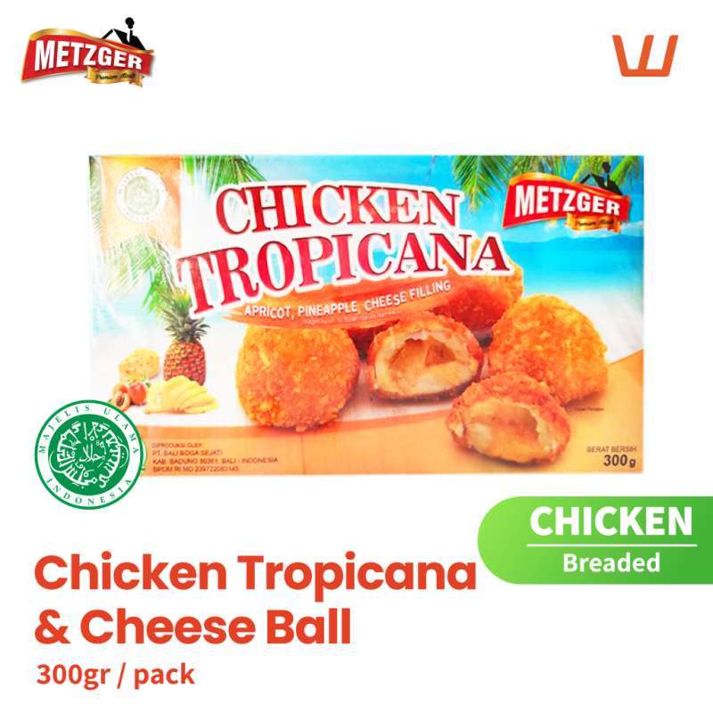 Jual Chicken Tropicana & Cheese Ball 300gr Nugget Halal Metzger di