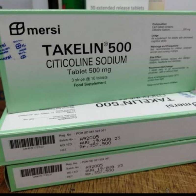 Jual Takelin 500Mg Box @30 Citicoline, Citicolin, Suplemen Makanan di ...