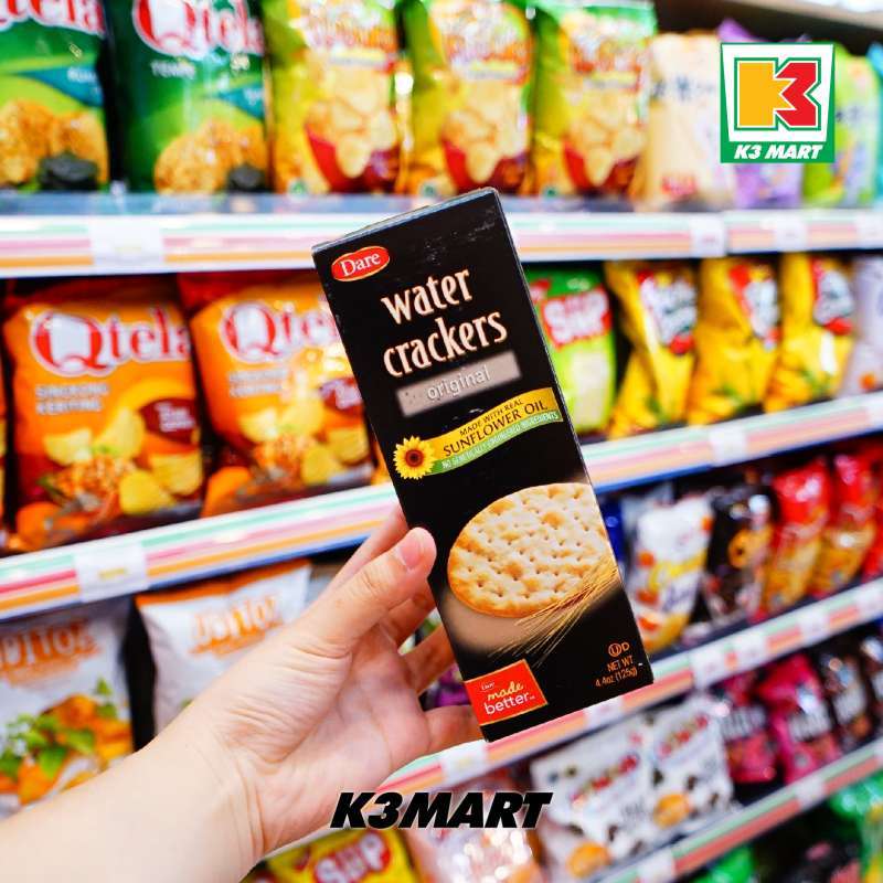 Promo DARE Water Crackers Original Biskuit [125 g] Diskon 3 di Seller