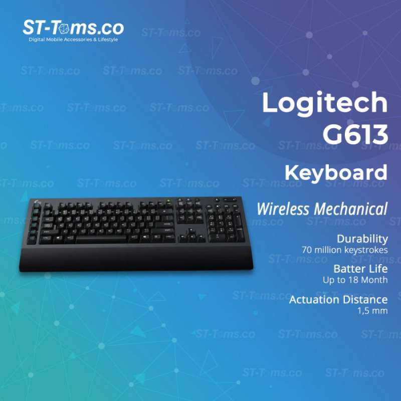 Jual Logitech G613 Wireless / Bluetooth Mechanical Gaming Keyboard Di ...