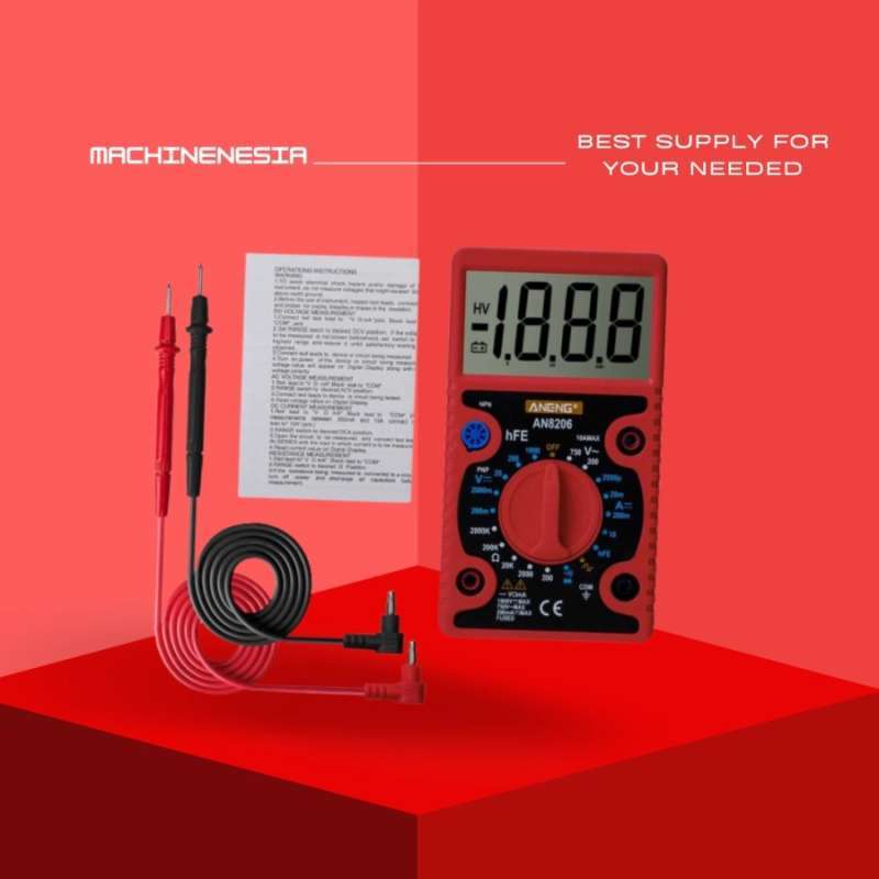 Jual MULTITESTER DIGITAL AC DC ORI AN8206 / DIGITAL MULTIMETER
