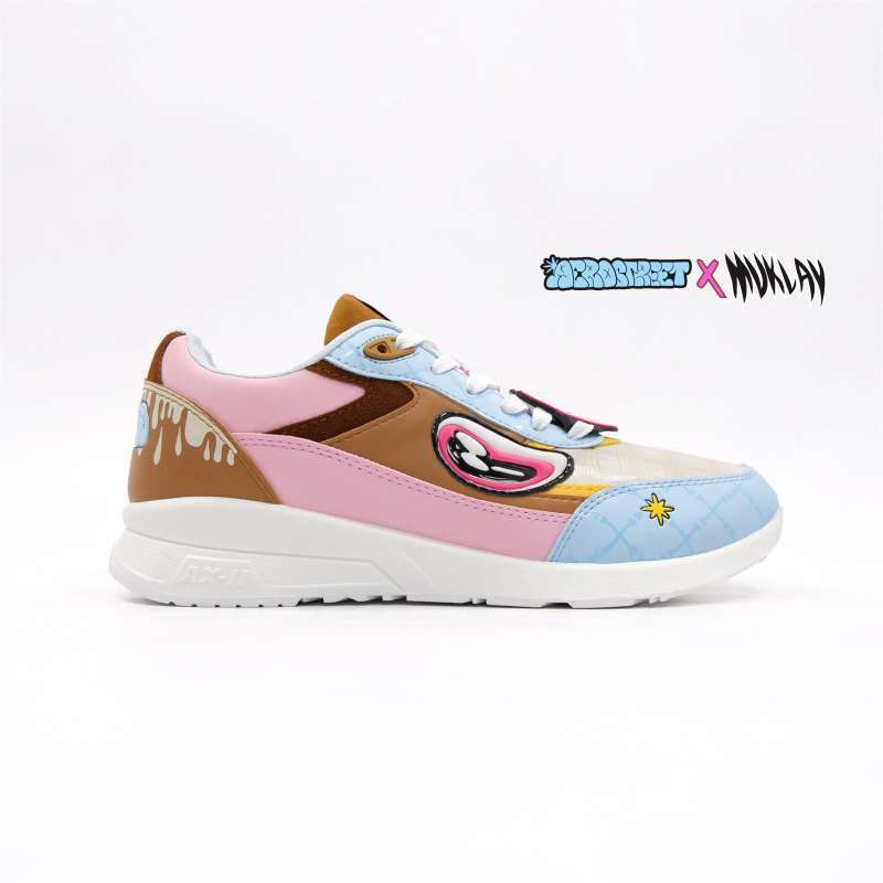 Promo Aerostreet 37-43 Shitty Awesome Cokelat Muda Biru Muda - Sepatu